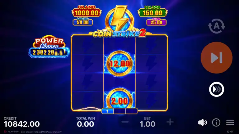 Coin Strike 2 Hold and Win active bonus board